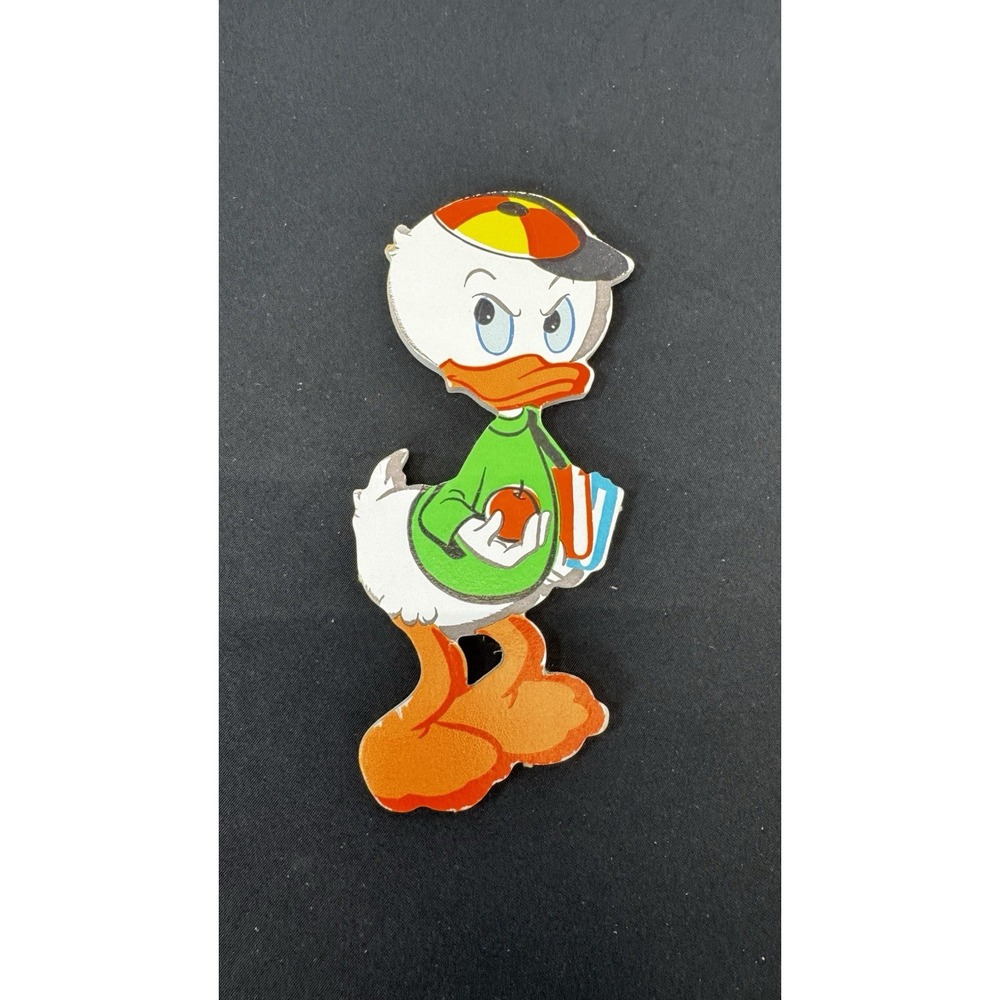 Vintage Disney Duck Wood Cutout Wall Decor‎ Huey Dewey Louie School Theme 8 Inch